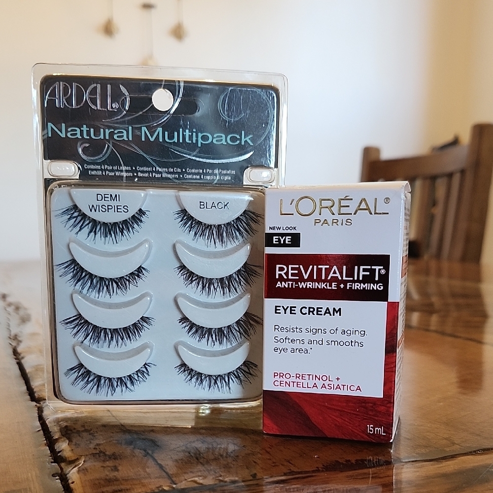 L'Oreal Revitalift Eye Cream with Ardell Black Lashes